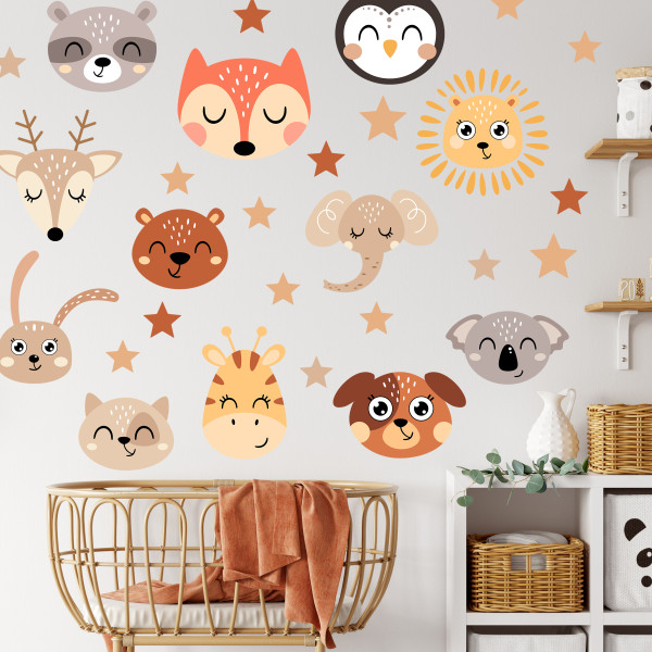 Wandtattoo Set Tierfreunde