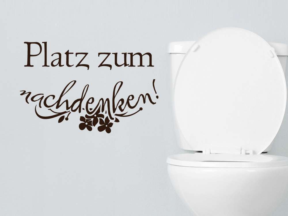 Wandtattoo Badezimmer Stilles Örtchen Schriftzug WC mit Pinguin Sprüche Badezimmer