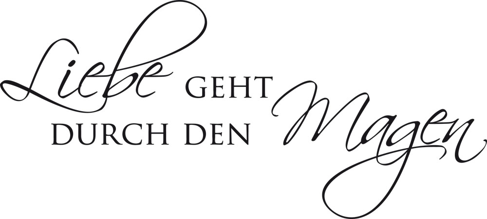 Wandtattoo Wandspruch Liebe geht durch den Magen Küchensprüche Küche Wandtattoo GrazDesign
