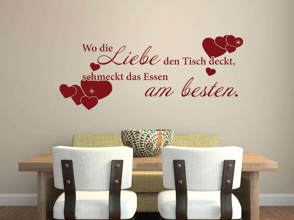 Wandtattoo Spruch in meiner Küche wird gekocht