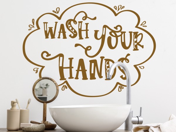 Wandtattoo Wash your Hands - Hände waschen