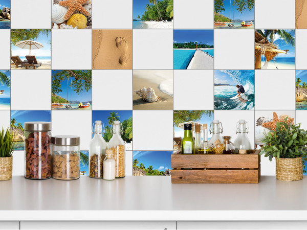 Fliesenaufkleber Set Bad Urlaubsbilder Fliesenaufkleber Set Bad Urlaubsbilder