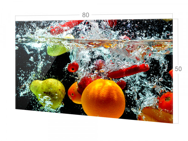 Spritzschutz aus Glas für die Küche mit Größe 80x50cm
