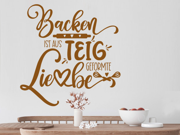 Wandtattoo Küche, Spruch über Backen