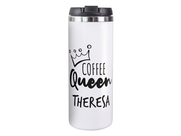 Thermobecher Coffee Queen mit Namen personalisiert