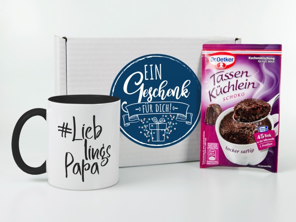 Geschenkset für Papa, Vatertag, Tasse mit Tassenkuchen - Lieblings Papa