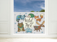 Fensterfolie Kinderzimmer Wilde Tiere