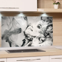 Spritzschutz Küche Frau Konturen Gesicht Kunst Beispiel in der Küche