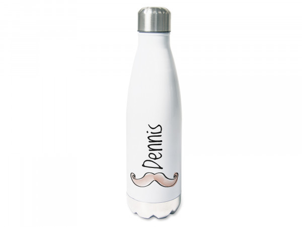 Trinkflasche personalisiert mit Namen und Bart