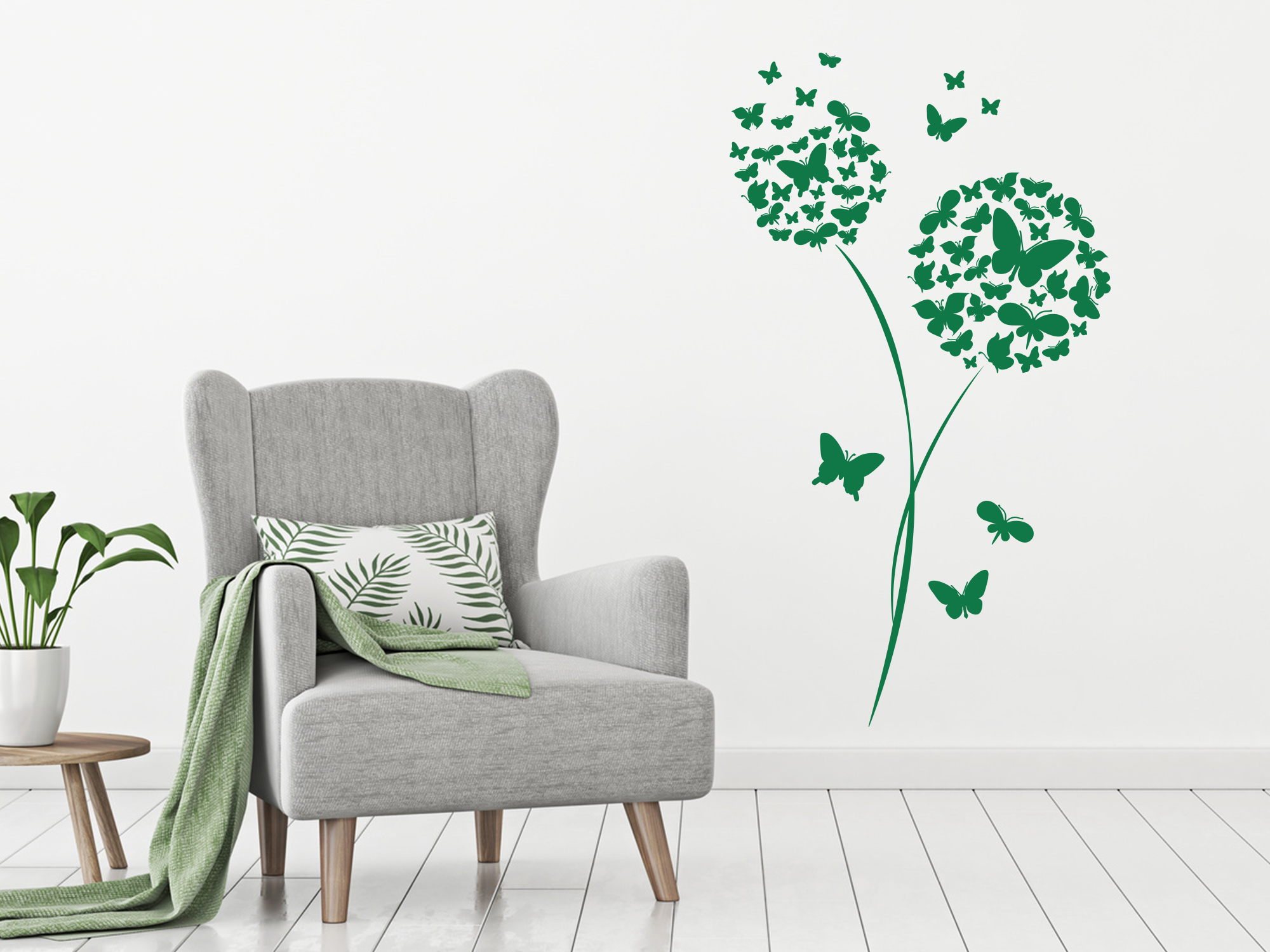 Pusteblume Schmetterling Muster PVC Home Decor Wandtattoo Aufkleber  Wandbild