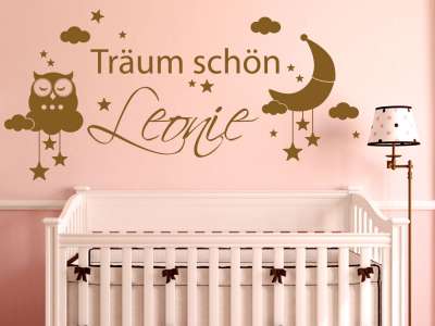 Wandtattoo für das Mädchenzimmer mit GuteNachtSpruch