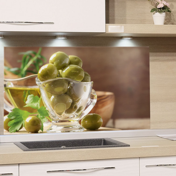 Spritzschutz Küche Herd, Oliven Grün Braun Spritzschutz Küche Herd, Oliven Grün Braun