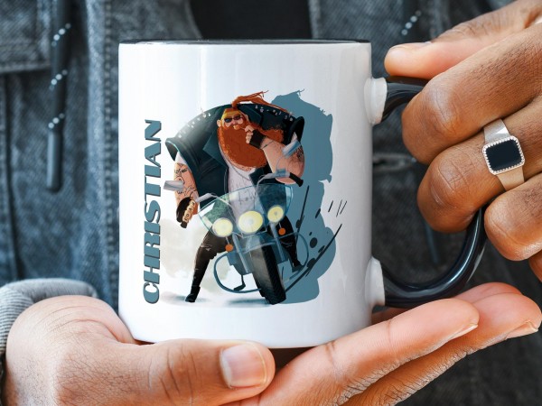 Tasse für Männer Cooler Biker