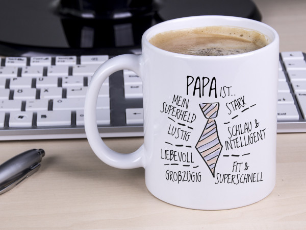 Tasse für Papa ist, mit Krawatte