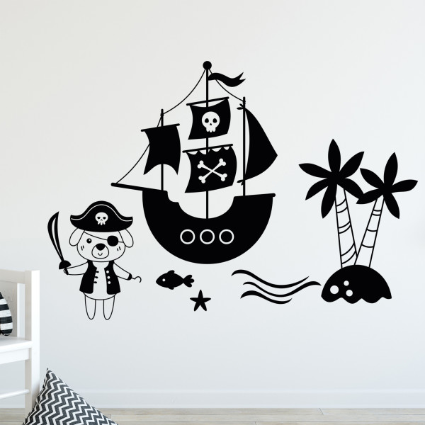 Wandtattoo Kinderzimmer Pirat - Pratenzimmer