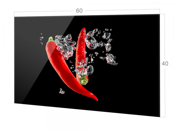 Spritzschutz aus Glas für die Küche mit Größe 60x40cm