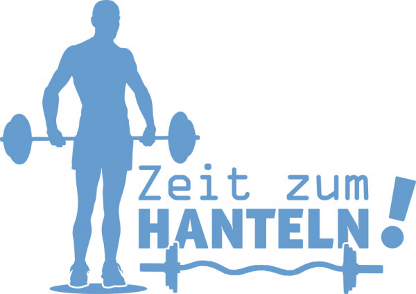 Wandtattoo Spruch Zeit zum hanteln!