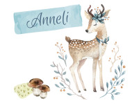 Vorschau: Wandtattoo Baby Rehkitz Hirsch Wunschname Vorschau: Wandtattoo Baby Rehkitz Hirsch Wunschname