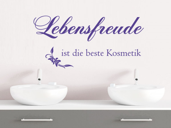 Trendiges Wandtattoo für Dein Bad mit tollem Spruch