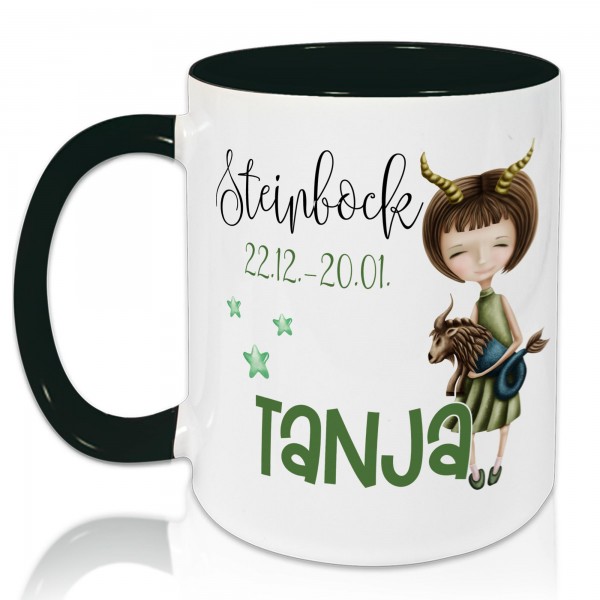 Tasse Sternzeichen mit Namen und Datum