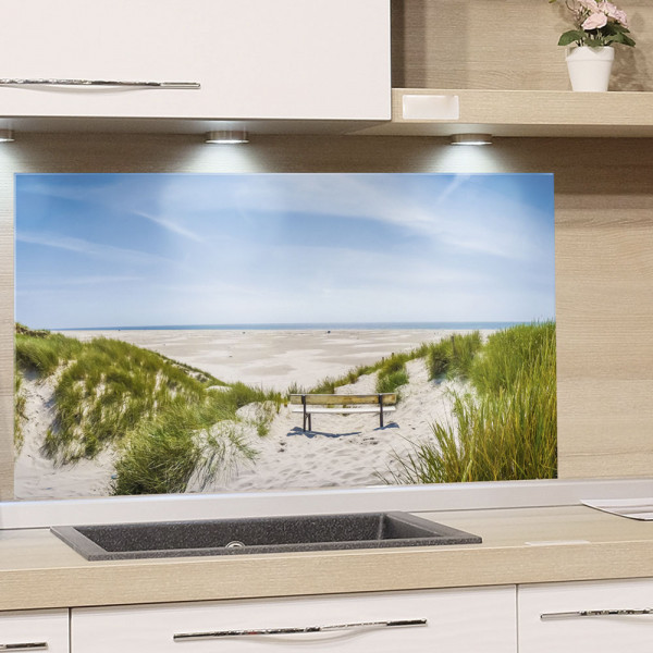 Spritzschutz Küche Herd, Landschaft Strand Nordsee Spritzschutz Küche Herd, Landschaft Strand Nordsee