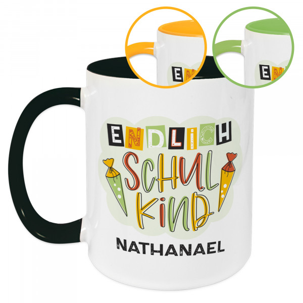 Tasse für Kinder zur Einschulung, personalisiert