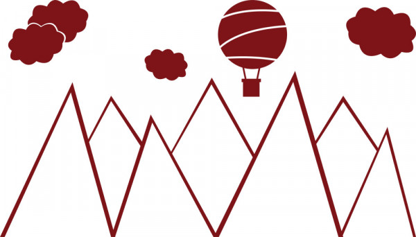 Wandtattoo Berge und Wolke