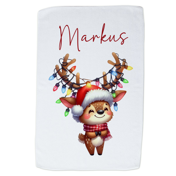 Rentier Geschirrtuch zu Weihnachten