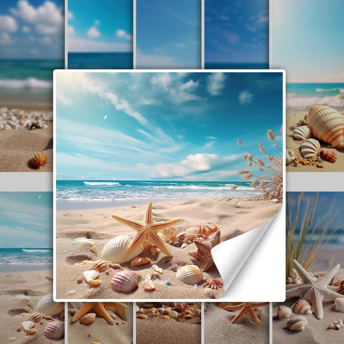 wandaufkleber 70x40cm selbstklebend grazdesign wandtattoo strand