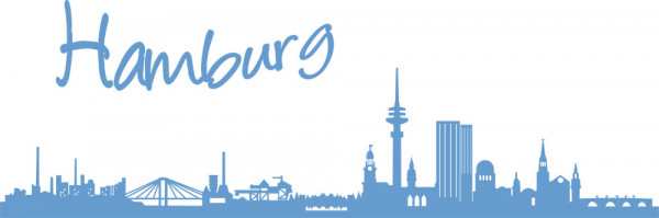 Wandtattoo Hamburg Skyline Stadt neues Design