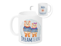 Dream Team Tasse mit Namen, personalisiertes Valentinstag Geschenk für sie und ihn, Paare, maritim