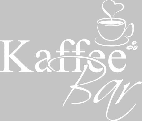 Wandtattoo Schriftzug Kaffeebar mit Kaffeetasse