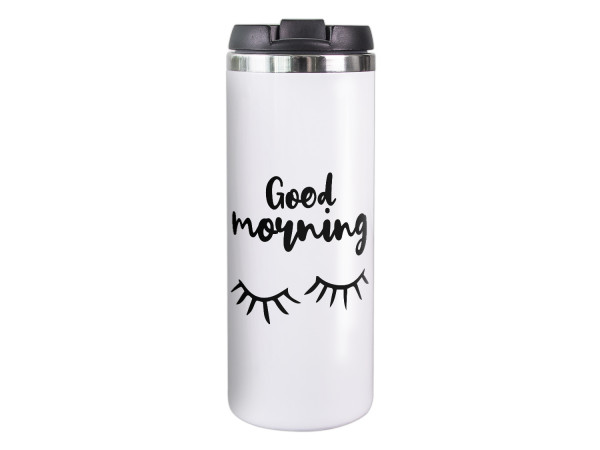 Thermobecher Wimpern Lashes, Kaffeebecher Good Morning