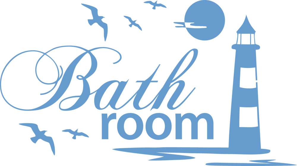 Schönes Wandtattoo für Dein Bad mit Leuchtturm-Motiv