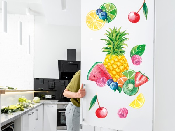 Wandsticker Küche Sommer Obst Melone Ananas