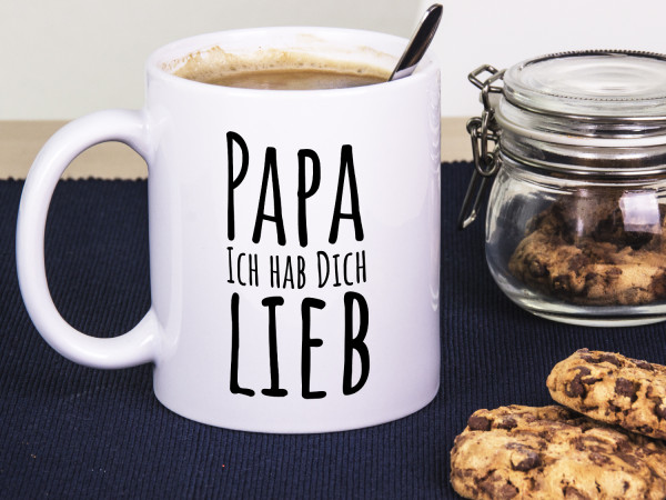 Papa ich hab dich lieb Tasse Kaffeebecher