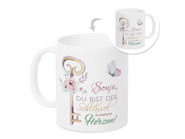 Tasse mit Liebesspruch, Personalisiertes Valentinstag Geschenk für sie, romantisch