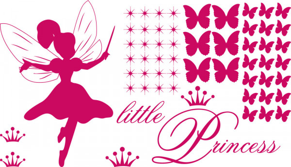 Wandtattoo Set little Princess Prinzessin