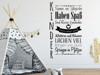 Wandtattoo schöne Kinder- Worte 52x30cm 030 dunkelrot