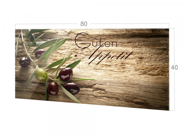Spritzschutz aus Glas für die Küche mit Größe 80x40cm
