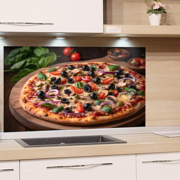 Spritzschutz aus Glas - Pizza Spritzschutz aus Glas - Pizza