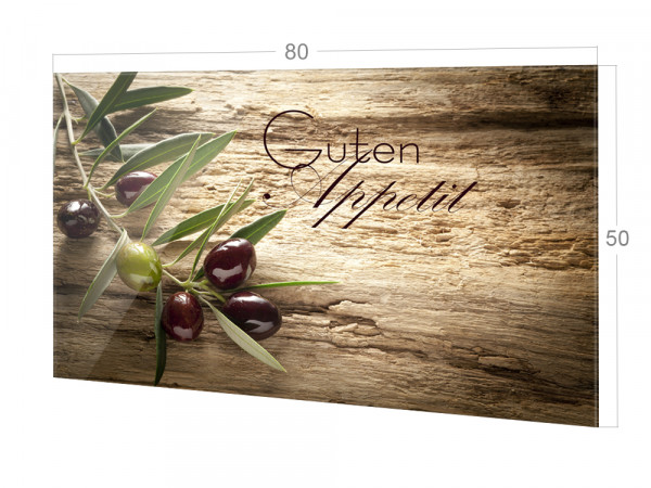 Spritzschutz aus Glas für die Küche mit Größe 80x50cm