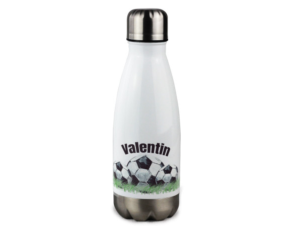 Trinkflasche personalisiert mit Namen, Fußball