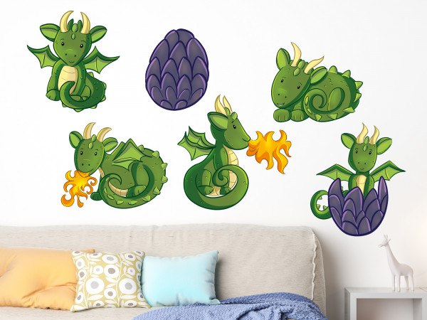 Wandtattoo Drachen Babys
