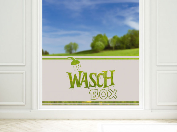 Sichtschutzfolie Wasch Box für Bad und Dusche