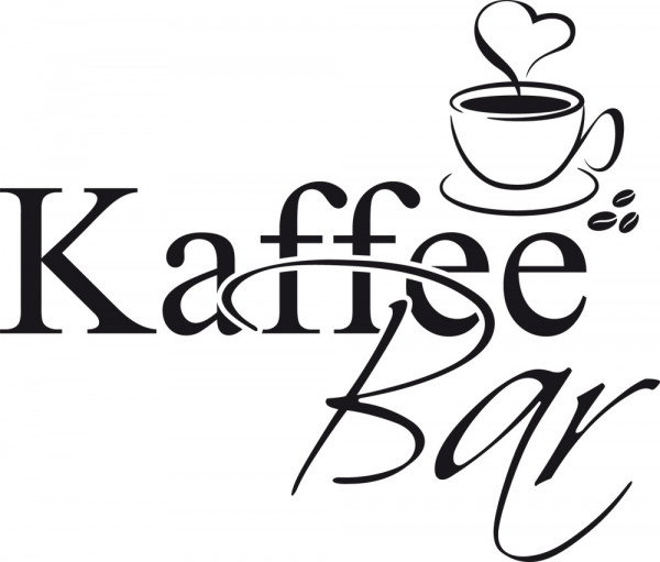 Wandtattoo Schriftzug Kaffeebar mit Kaffeetasse