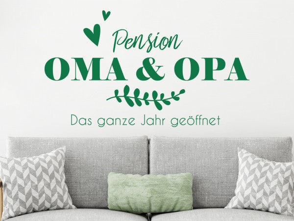 Wandtattoo Pension Oma & Opa