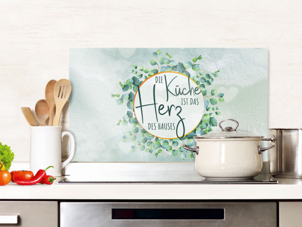 GRAZDesign Spritzschutz Aus Glas - Blumenmotiv Für Deine Küchenrückwand In Grau