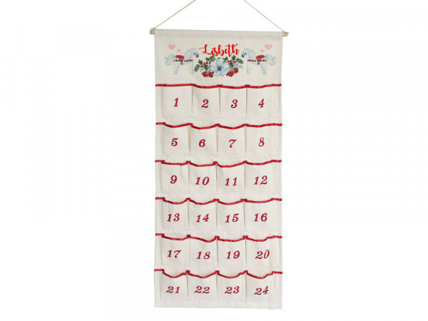 Adventskalender personaliesert mit Namen - Winterblume Winterpferd