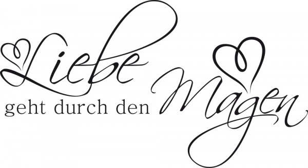 Wandtattoo Küche Spruch Liebe geht durch den Magen Wandaufkleber